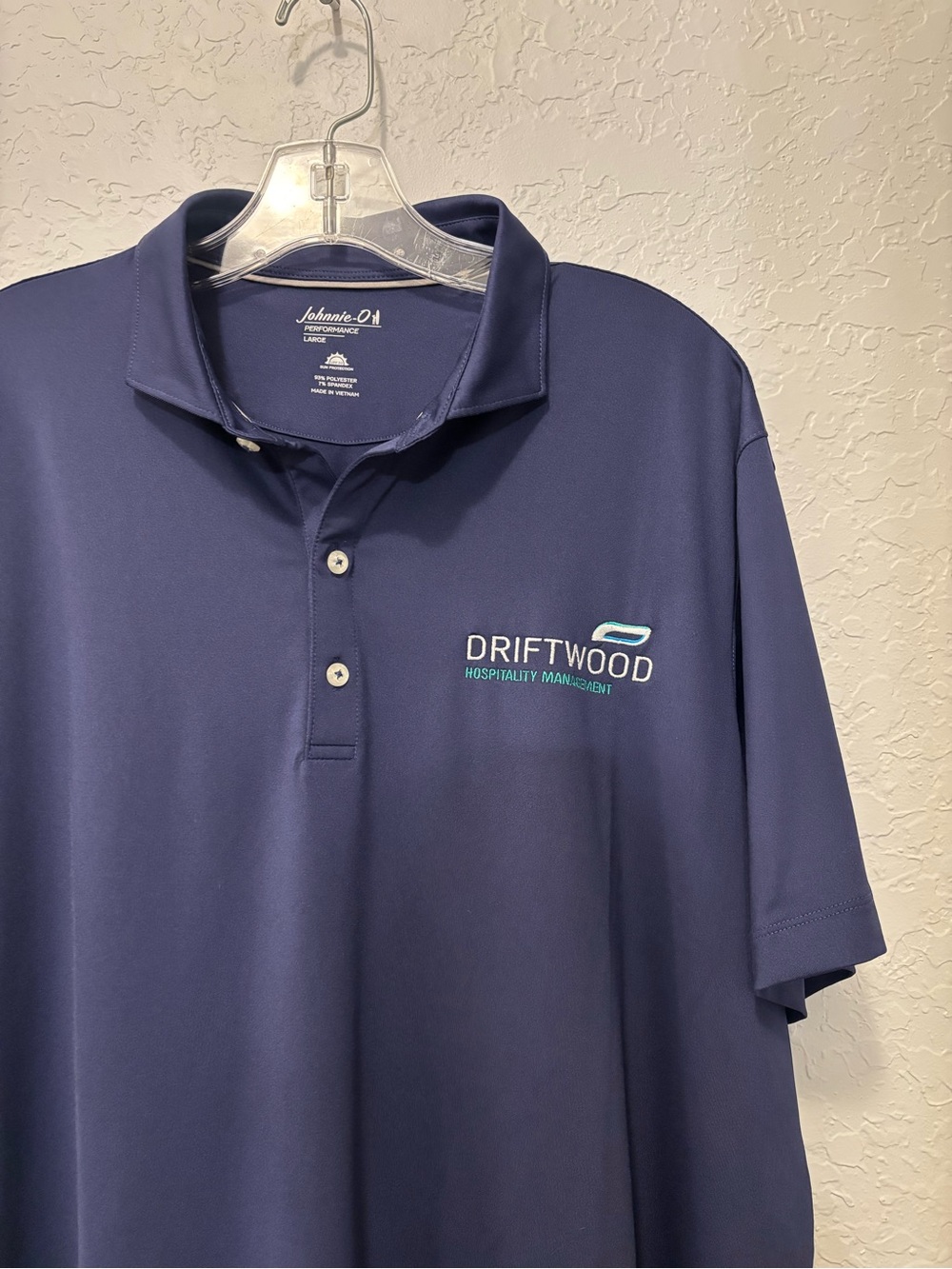 Johnnie-O Performance Polo large lots of logos